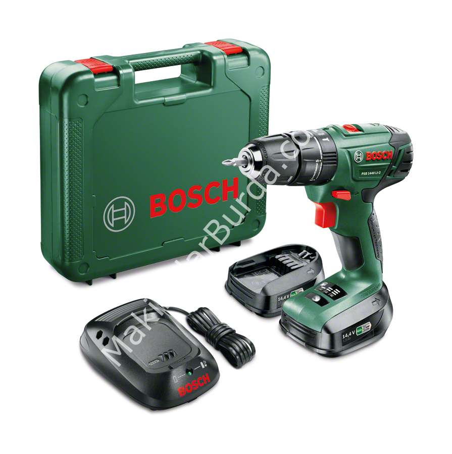 Bosch PSB 1440 LI-2 (1,5 AH Çift Akü) Akülü Darbeli Delme/Vidalama Makinesi